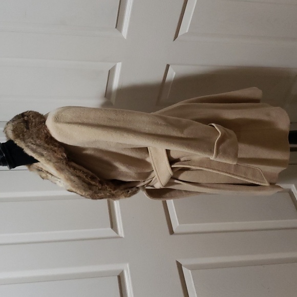 🎀 Vintage 70s Tan Wool Country Pacer Coat - Picture 3 of 9